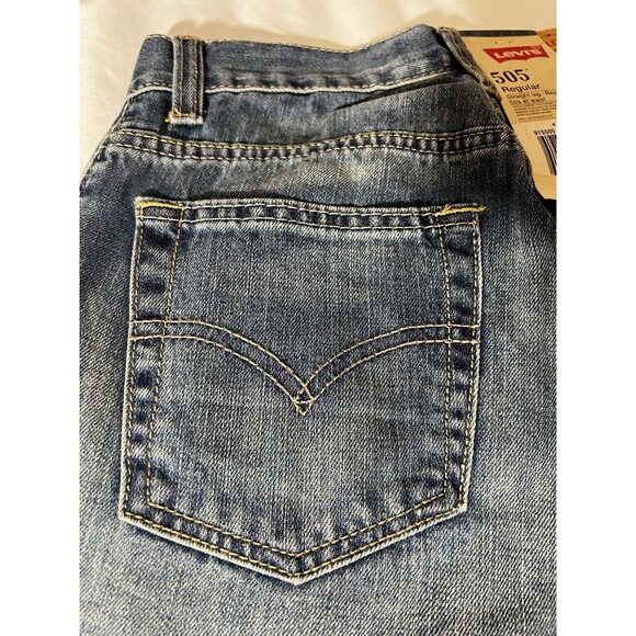 Levi's 505 Straight Leg Medium Wash Regular Fit Women’s Blue Jeans 12 Slim New - Picture 9 of 10